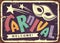 Carnival retro tin sign design