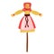 Carnival scarecrow isolated on a white background. Vector graphics