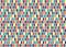 Carnival seamless pattern. Geometrical chaotic colored grid, hand drawn rhomb shapes. White color background. Vector