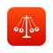 Carnival swing ride icon digital red