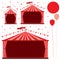 Carnival tent circus red set