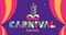 Carnival Typography, Popular Event in Brazil. Festival, Colorful Party Elements ,Carnaval, Travel destination. Brazilian ,