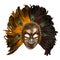 Carnival venetian mask with peacock feathers