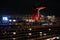 The Carnival Vista Cruise Ship lit up at night