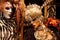 Carnival window dressing mannequin mask and costume at the traditional festival in Venice, Italy