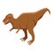 Carnivore dinosaur icon, isometric style