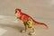 Carnivorous dinosaur tyrannosaurus rex.plastic dinosaur figures of extinct ancient creatures and  favorite toys of kids