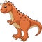 Carnotaurus Dinosaur Cartoon Colored Clipart