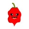 carolina reaper hottest chili pepper cartoon character with scary face. can use for mascot, perfect for logo, web, print