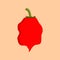 carolina reaper hottest chili pepper flat design. can use for mascot, perfect for logo, web, print illustration, culinary,
