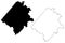 Caroline County, Commonwealth of Virginia U.S. county, United States of America, USA, U.S., US map vector illustration, scribble