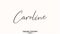 Caroline Woman\\\'s Name. Typescript Handwritten Lettering Calligraphy Text