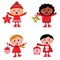 Caroling christmas kids collection