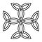 Carolingian cross with interlaced triquetras