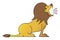 Caroon Lion Roaring