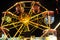 Carousel and big wheel of the Christmas market in Mannheim, Germany