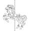 Carousel Horse, Merry go round horse, French carousel, Retro carousel, Funfair carnival. Vector illustration of carousel horse