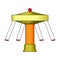 Carousel with seats on chains for children. Amusement park.Amusement park single icon in cartoon style vector symbol