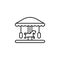 carousel, wheel, horse, animals icon. Simple thin line, outline  of Amusement icons for UI and UX, website