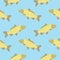 carp seamless pattern. gold fish seamless pattern vector illustration