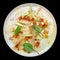 Carpaccio from artichoke and bottarga isolated on black