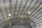 Carpark metal roof structure, steel industrial building