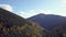 Carpathian flight over mountains autumn spruce trees forest lake nature mountains