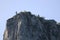 Carpathian Montain rock in Romania, Pine forest