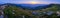 Carpathian morning summer panorama view