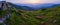 Carpathian morning summer panorama view