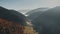 Carpathian mountain autumn scenery aerial view