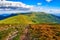 Carpathian mountain path hiking or trekking panorama landscape