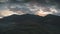 Carpathian mountain silhouette sunrise aerial view