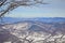 Carpathian mountains in beautiful beech forests in winter