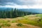 Carpathian mountains moody weather landscape