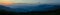 Carpathian mountains at sunrise - panorama