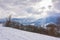 carpathian rural landscape in in winter