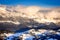 The Carpathians Bucegi Mountains Romania landscape winter snow ice clouds sunlight morning