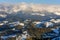 The Carpathians Bucegi Mountains Romania landscape winter snow ice clouds sunlight morning