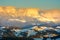 The Carpathians Bucegi Mountains Romania landscape winter snow ice clouds sunlight morning