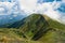 Carpathians landscape: on a mountain ridge