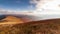 Carpathians, Pylypets, Ukraine. Mountain cloud top view landscape. Timelapse of the Magura-Dzhide mountain range in the