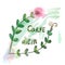 Carpe diem motivation floral print