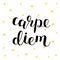 Carpe diem. Seize the day.