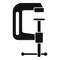 Carpenter clamp icon, simple style