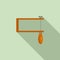 Carpenter coping saw icon, flat style