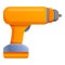 Carpenter electric drill icon, cartoon style