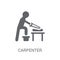 carpenter icon. Trendy carpenter logo concept on white background from Professions collection