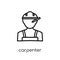 carpenter icon. Trendy modern flat linear vector carpenter icon