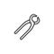 Carpenter pincer line icon